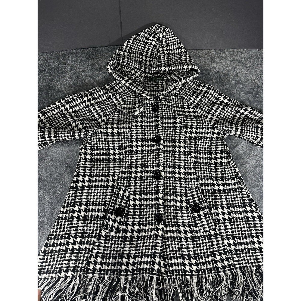 For Cynthia Houndstooth Fringe Jacket Size S - Picture 5 of 16